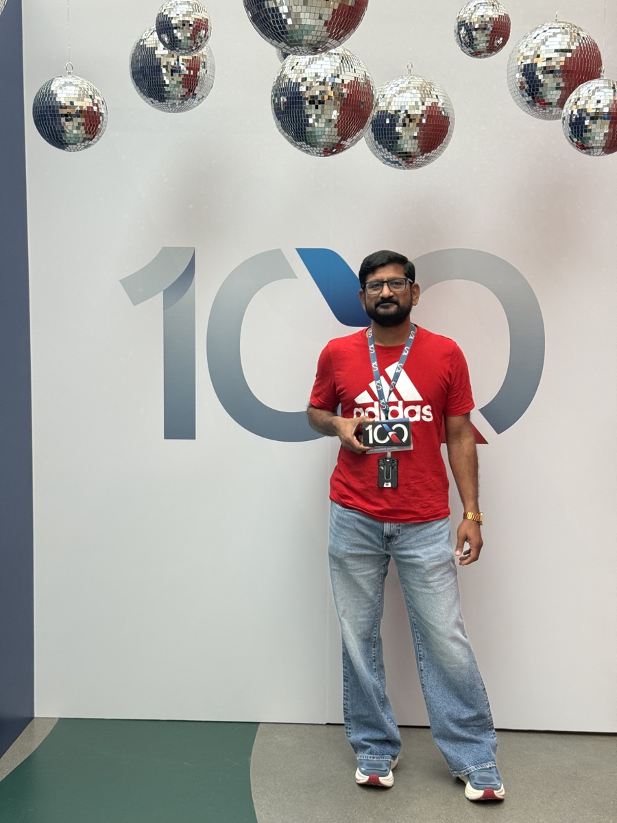 Venkata at the American Airlines 100 celebration